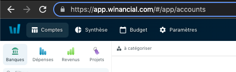 Les pages de Winancial sont chiffrées