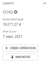 Les infos du compte bancaire